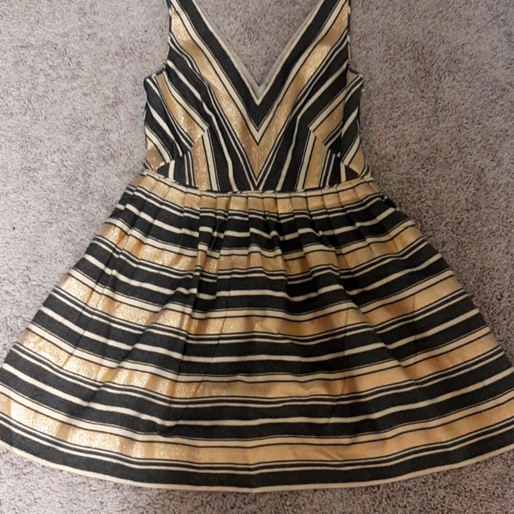 J. Crew Gold and Gray Dress